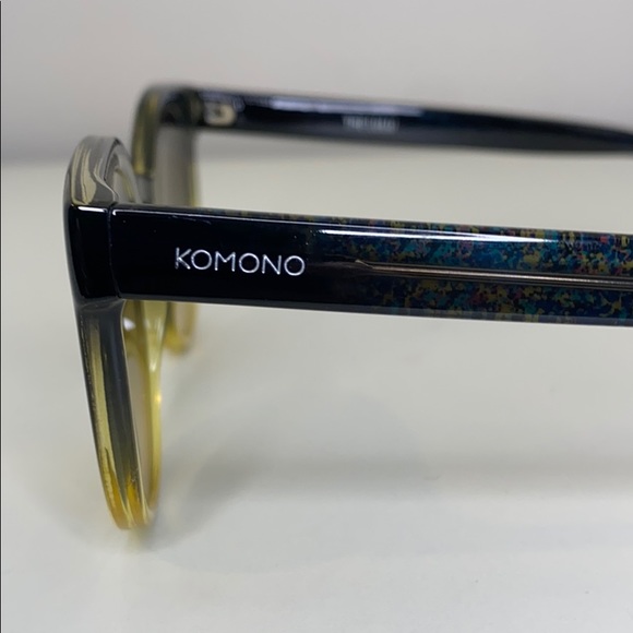 Komono Sunglasses NEW Lulu Black/ Yellow cat eye - Picture 8 of 16